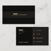 Schwarze Töne Visitenkarte (Vorne/Hinten)