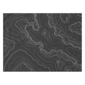 Schwarze Topographie Tischdecke (Vorderseite (Horizontal))