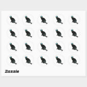 Schwarze Tortie Cat Party Sticker (Blatt)