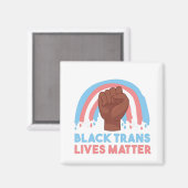 schwarze Translebensmittel Magnet (Vorderseite/Rückseite)