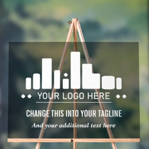 Schwarze Transparenz für Ihr Logo und Ihre Tagline Acrylschild