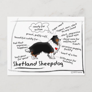 Schwarze Tri-Becken Postkarte