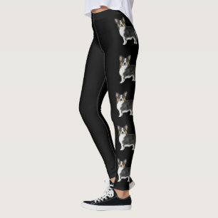 Schwarze Tri Pembroke Welsh Corgi Cartoon Hunde Sc Leggings