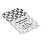 Schwarze Tribal-Pfeile Save the Date Flexi Magnet (Rechte Seite)