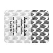 Schwarze Tribal-Pfeile Save the Date Flexi Magnet (Horizontal)