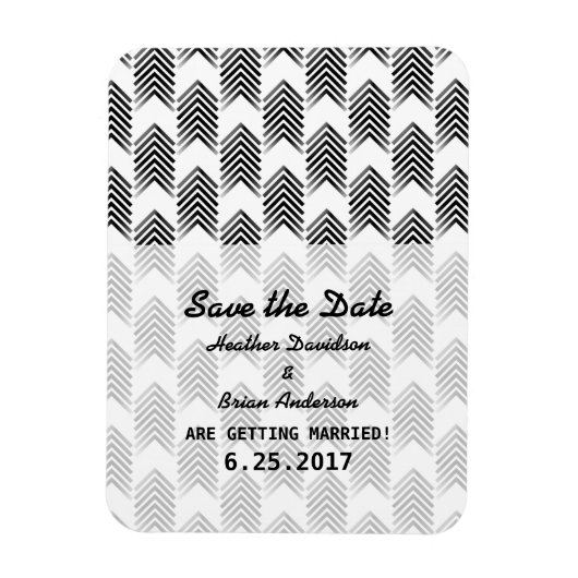 Schwarze Tribal-Pfeile Save the Date Flexi Magnet (Vertikal)