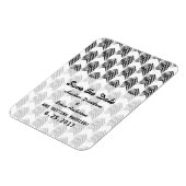 Schwarze Tribal-Pfeile Save the Date Flexi Magnet (Linke Seite)