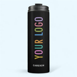Schwarze Trinkflasche 350 ml Individuelles Logo Va Thermosbecher
