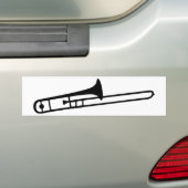 schwarze Tromboneinstrumentikone Autoaufkleber (Auf Auto)