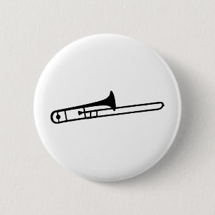 schwarze Tromboneinstrumentikone Button