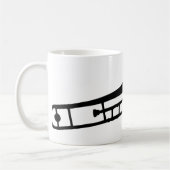 schwarze Tromboneinstrumentikone Kaffeetasse (Links)