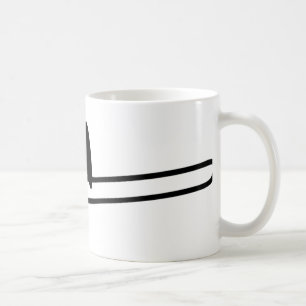 schwarze Tromboneinstrumentikone Kaffeetasse