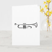 Schwarze Trompete Karte (Gelbe Blume)