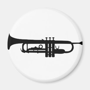 schwarze Trompeteikone Magnet