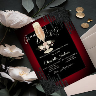 Schwarze Tropfen, Glas, Rosen, Rotes Frühstück & S Einladung