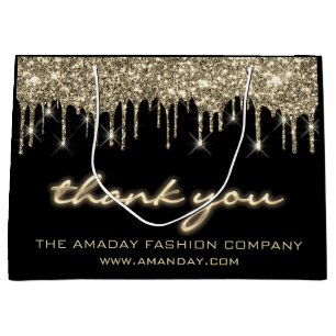 Schwarze Tropfen Vielen Dank Boutique Shop Große Geschenktüte