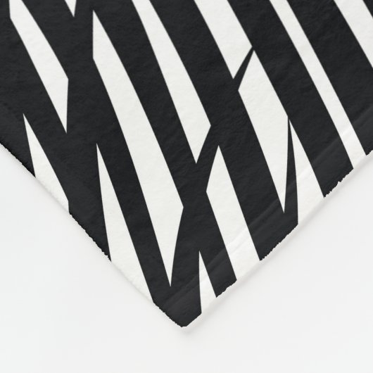 Schwarze tropische Blätter, weißer Hintergrund Fleecedecke (Ecke)