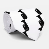 schwarze Tubaikone Krawatte (Gerollt)