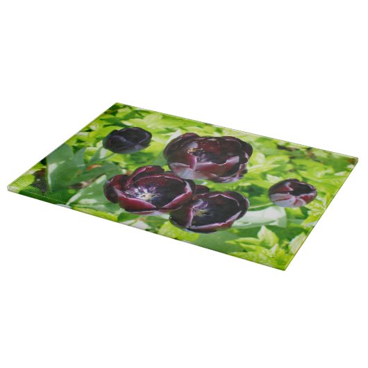 Schwarze Tulips aus Holland Schneidebrett (Ecke)