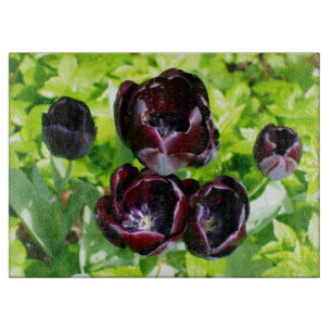 Schwarze Tulips aus Holland Schneidebrett