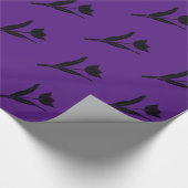 Schwarze Tulpen, Lila, Tulip-Blume, Blumenstrauß Geschenkpapier (Ecke)