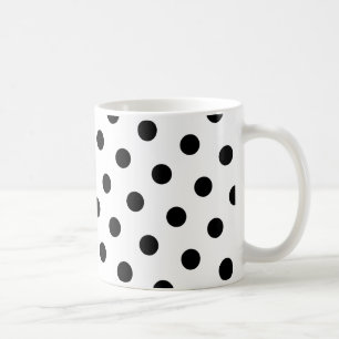 Schwarze Tupfen Kaffeetasse