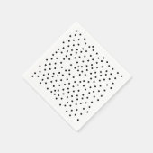 Schwarze Tupfen Serviette (Ecke)