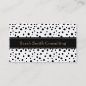 Schwarze Tupfen-Visitenkarte Visitenkarte (Vorderseite)