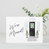 Schwarze Tür für Aquarellschrift, die wir verschob Ankündigung (Stehend Vorderseite)