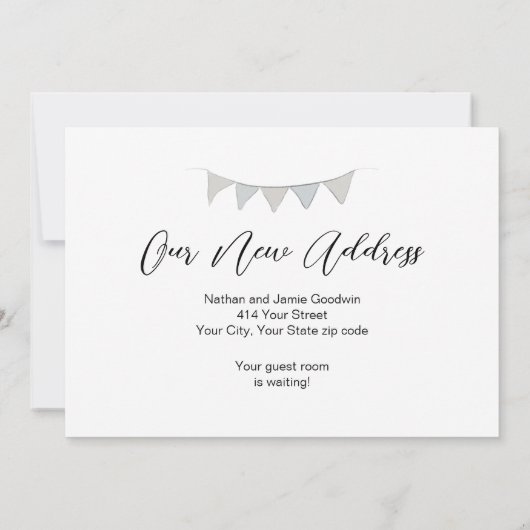 Schwarze Tür für Aquarellschrift, die wir verschob Ankündigung (Rückseite)