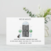 Schwarze Tür und Katze haben wir neue Zuhause vers Ankündigung