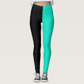 Schwarze türkisfarbene Leggings Augen (Vorderseite)