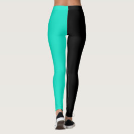 Schwarze türkisfarbene Leggings Augen