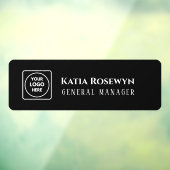 Schwarze Türklammer | Benutzerdefiniertes Logo-Fen Fensteraufkleber (Blatt 3)