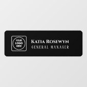 Schwarze Türklammer | Benutzerdefiniertes Logo-Fen Fensteraufkleber (Blatt)