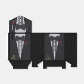 Schwarze Tuxedo Monogramm mit Rote Rose Geschenkschachtel (Ungefaltet)