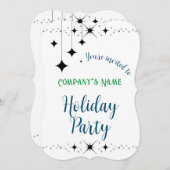 Schwarze Twinkles Einladung (Vorne/Hinten)