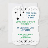 Schwarze Twinkles Einladung (Rückseite)