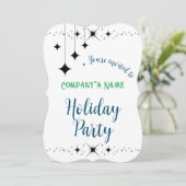 Schwarze Twinkles Einladung (Stehend Vorderseite)