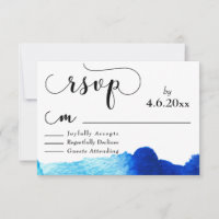 Schwarze Typografie mit Bright Blue Watercolor-UAW