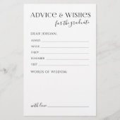 Schwarze Typografie Moderne Graduiertenberatung & (Vorderseite)