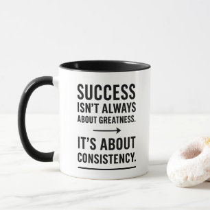 Schwarze Typografie Motivierend Tägliche Erinnerun Tasse