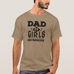 Schwarze Typografie Papa von Mädchen in der Überza T-Shirt