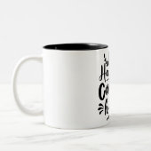 Schwarze Typografie-Tasse Zweifarbige Tasse (Links)