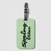 SCHWARZE TYPOGRAPHIE DER SPRINGVIBEN GEPÄCKANHÄNGER (Vorderseite Vertikal)
