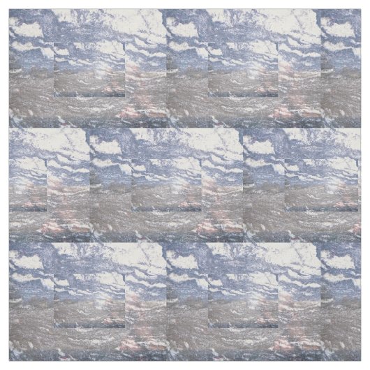 Schwarze u. blaue Marmorbaumwolle Stoff (Muster)