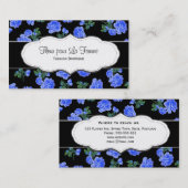 Schwarze u. dunkelblaue visitenkarte (Vorne/Hinten)