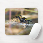 Schwarze u. gelbe Argiope-Garten-Spinne Mousepad (Mit Mouse)