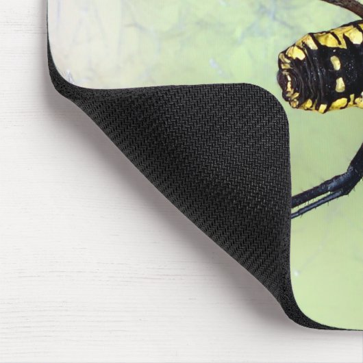 Schwarze u. gelbe Argiope-Garten-Spinne Mousepad (Ecke)