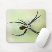 Schwarze u. gelbe Argiope-Garten-Spinne Mousepad (Mit Mouse)